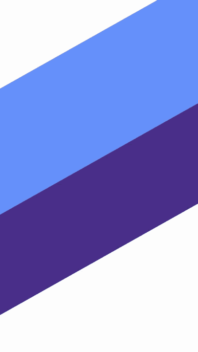 An abstract graphic of blue and purple diagonal bands